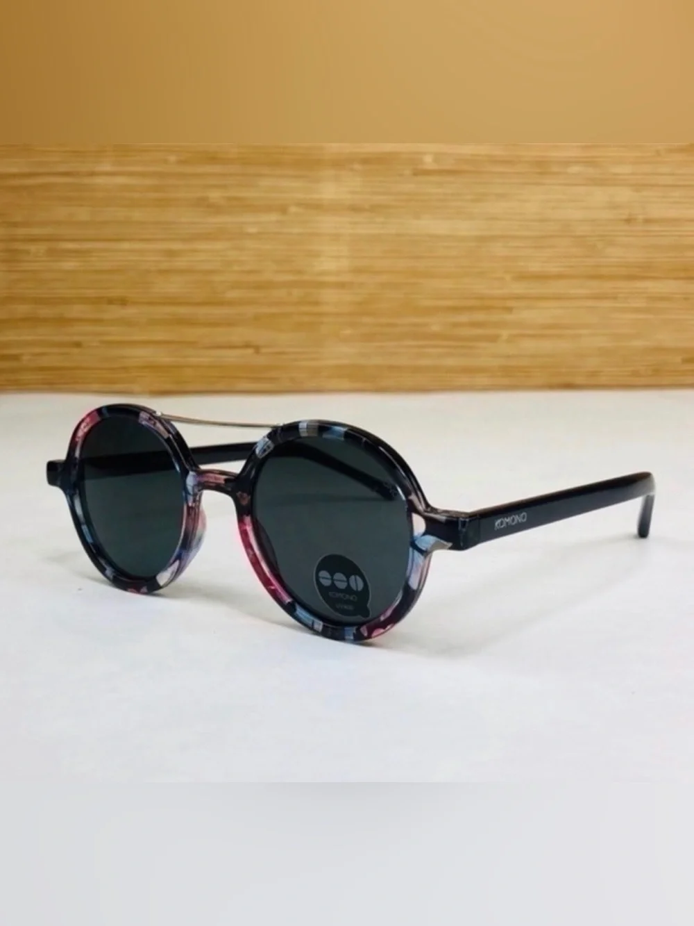 KOMONO Pink Floral Round Women's Sunglasses NEW feminine Cottagecore